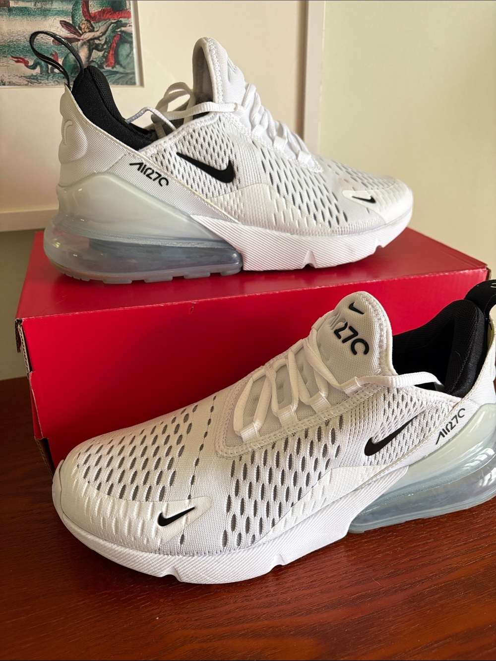 Nike White & Black Air Max 270 Athletic Sneakers - Picture 4 of 4